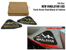 Fit For Royal Enfield New Himalayan 450 Rubber Tank Knee Pad Black & Yellow D3