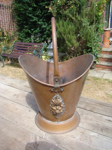 Vintage copper brass coal - vintage,