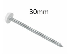WHITE Poly Top CLADDING PINS Nails UPVC/Fascia/Soffit Roof Plastic Cap Polytop