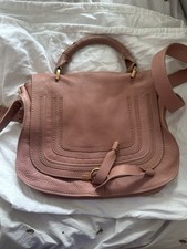Chloe Marcie Single Handle and Strap Pink Leather Shoulder Bag