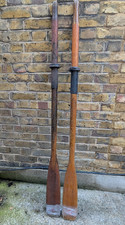 (2) VINTAGE  WOODEN BOAT  OARS