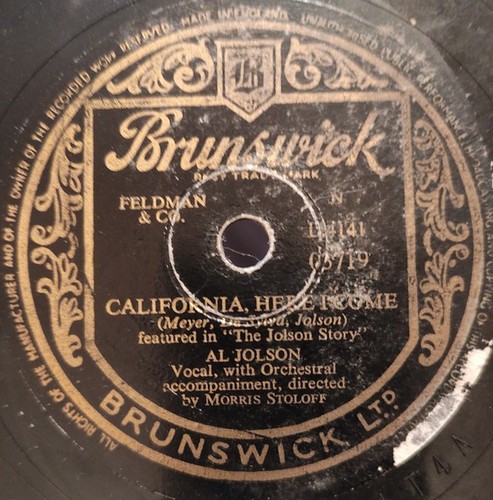 Jolson record collection - jolson,