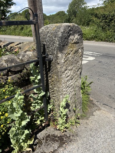 Vintage stone gate post - gate,