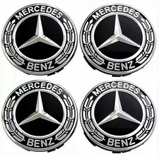 4 x Black Mercedes Benz 75mm