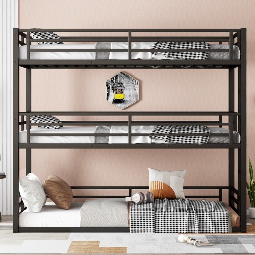 Heavy duty metal triple bunk - duty,