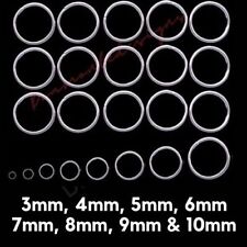 Silver Plated Jewellery Jump Rings Assorted Size Quantity 3mm 4mm 5mm 6mm Etc ML