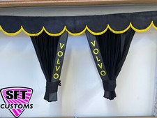 DUTCH STYLE TRUCK CURTAINS DOUBLE LINED VOLVO FH4 / FH 5 BLACK