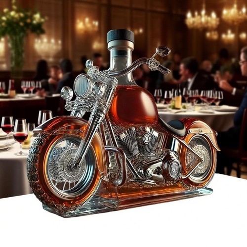 Motorcycle glass decanter - motorcycle,