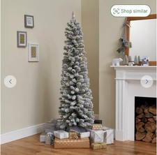 7ft Pre lit Snowy Slim