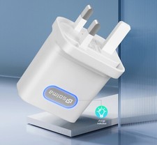 UK 3 Pin Dual USB Plug Adapter