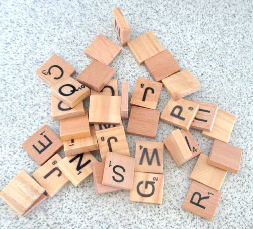 Job lot wooden scrabble - wooden,