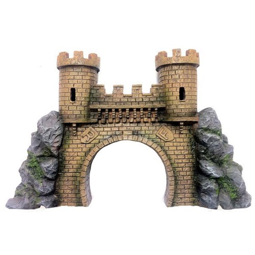 Large castle bridge aquarium - large,