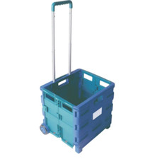 Folding Container Trolley Blue