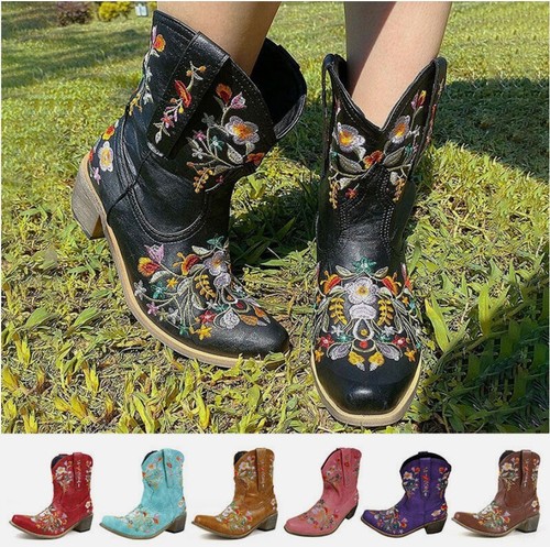 Womens cowboy boots embroidery - womens,