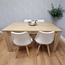 Dining Table and 4 White