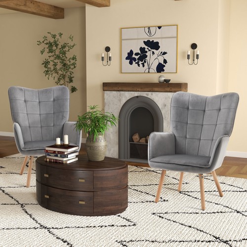 Accent chair tufted wingback - chair,