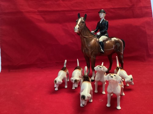Beswick huntswoman with fox - beswick,