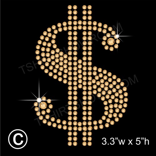 Dollar sign rhinestone - dollar,