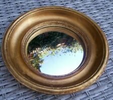 ANTIQUE DESIGN GOLD ROUND PORTHOLE CONVEX WITCHES FISHEYE MIRROR GILT FRAME