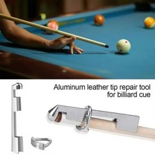 1pc Alloy Pool Cue Tip Repair Tool Table Snooker Tips Clamp Glue Fastener Kit