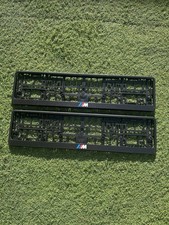 X2 BMW Msport Mpower Number Plate Surrounds Frames Holders Authentic UK