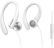 Philips Audio Sports Headphones With Microphone, In-Ear Secure Fit White