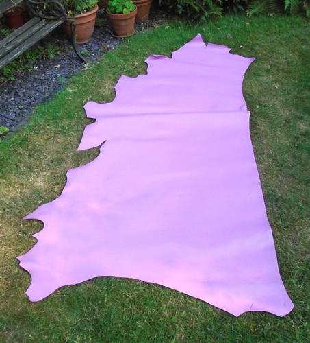 Pink real leather skin - skin, half
