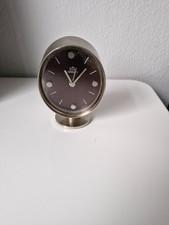 UTI Design French Art Deco Chrome Desk Alarm Clock Mechanical Working