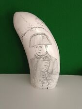 Collectable 1815 Napoleon Bonaparte Scrimshaw Faux / Resin Whale Tooth