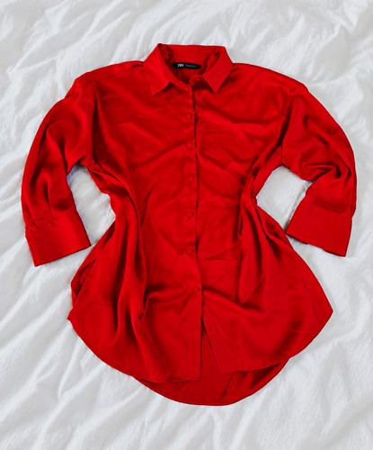 Zara women red solid - women's,