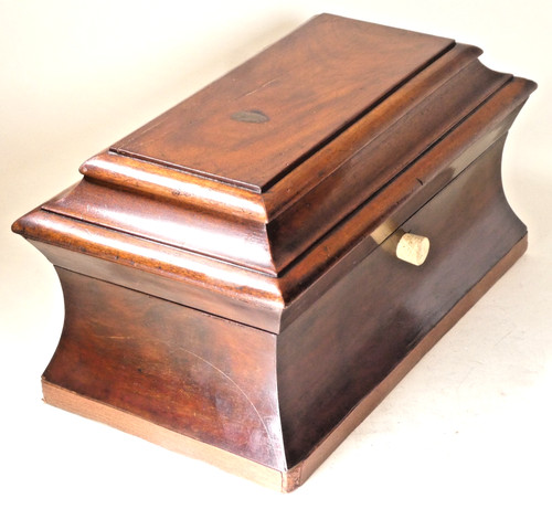 Antique mahogany tea chest - mahogany,
