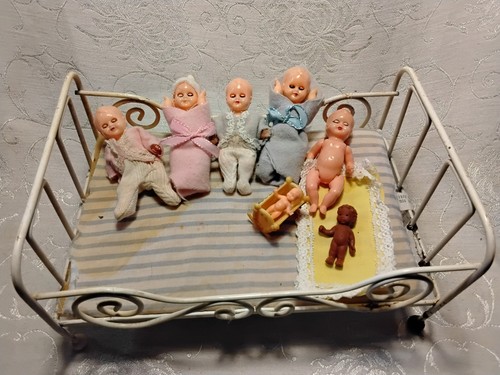 Vintage miniature plastic baby - plastic,