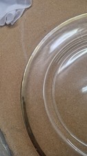 10x Glass Rim Gold Charger Plates Used For Wedding Event Decor 33cm