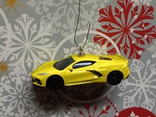 2020-25 CHEVY CORVETTE STINGRAY YELLOW CUSTOM CHRISTMAS ORNAMENT ADORNO