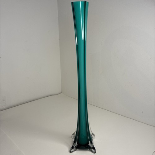 Tall slim turquoise teal art - tall,