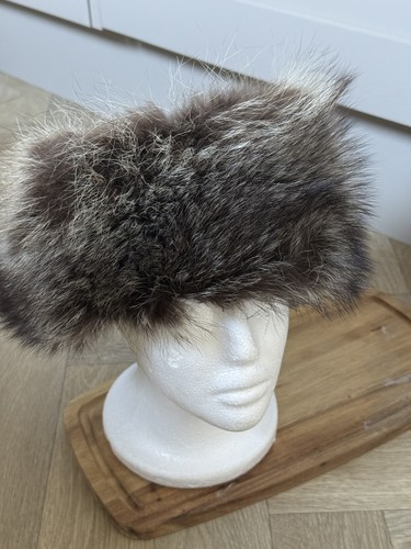 Vintage brown faux - faux, fur