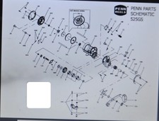 PENN 525 GS BREAKING ALL PARTS