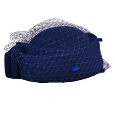 Mesh Wool Bow Hat with Veil