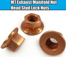 6x Exhaust Manifold Nuts For BMW E60 E61 E34 E39 5 6 7 SERIES M7 Copper Hex Head