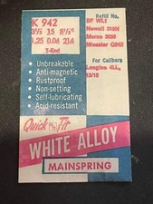 HR Quick Fit Mainspring K942 for Longines 4LL, 13/15 - Alloy