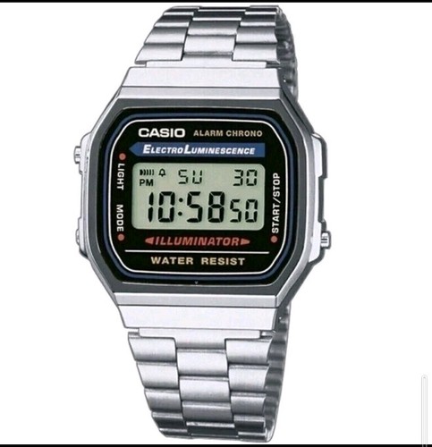 Casio silver a168 digital - casio,