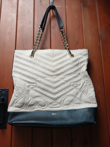 Biba black cream leather - biba,