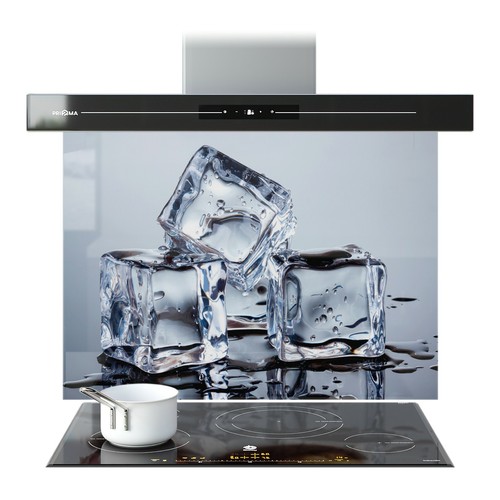 Kitchen glass splashback - kitchen,