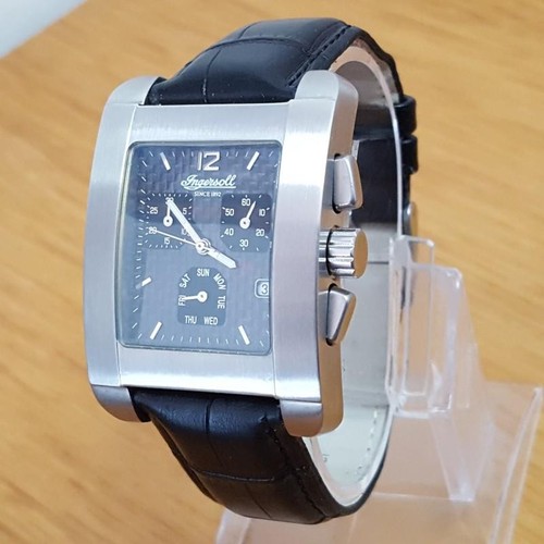 Mens ingersoll steel - steel, black