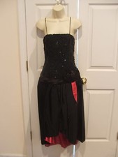 vintage never worn sequin/satin party prom stage ballroom dance dress size  3/4