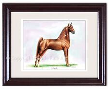 STROLLING JIM - FRAMED TENNESSEE WALKER walking HORSE ART PRINT painting signed