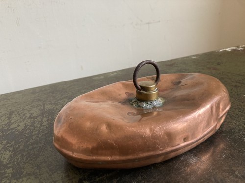 Antique copper bed warmer - antique,