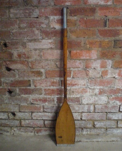 Vintage wood brass boat - brass,