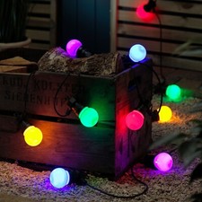 Auraglow Coloured LED Bulb Festoon String Light Set
