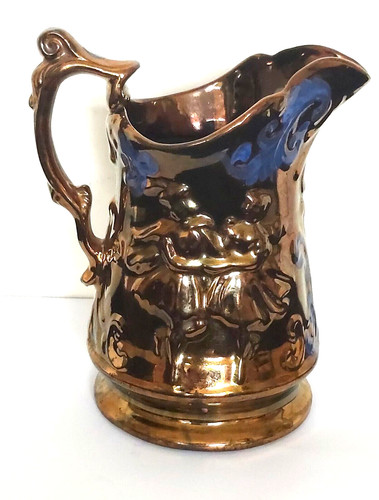 Large antique copper lustre - antique,